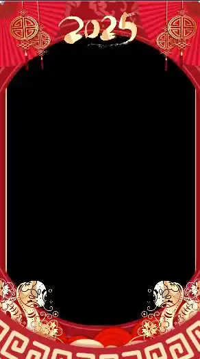 2025蛇年横竖版边框视频透明通道