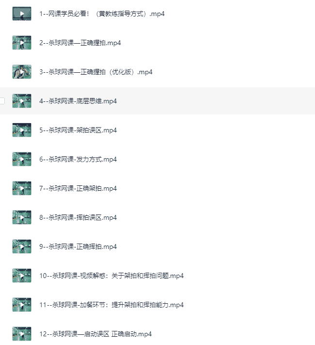 打羽毛球运动教学课程   [技巧教学]  [MP4]   [12.84 GB]